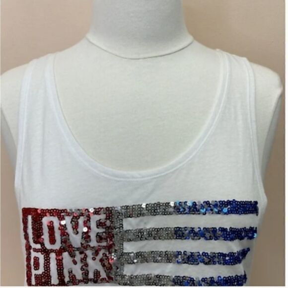 VS PINK Sequined Flag Tank Top - Picture 3 of 8